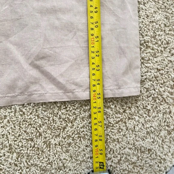 NWT ZARA Linen Cotton Beige cream Jumpsuit Pants Cut Out Xsmall Orig $50 - Picture 11 of 15